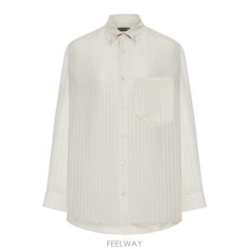 26 FW 발렌시아가 스트라이프 칼라 롱슬리브 셔츠 9020 862679TSM04
