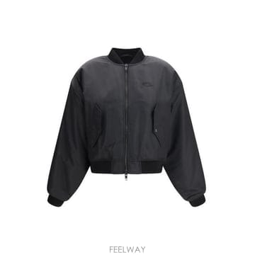 발렌시아가 집업 봄버 자켓 블랙