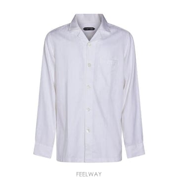 26 FW 톰포드 포켓 화이트 코튼 롱슬리브 셔츠 WAA HXH011FMC292