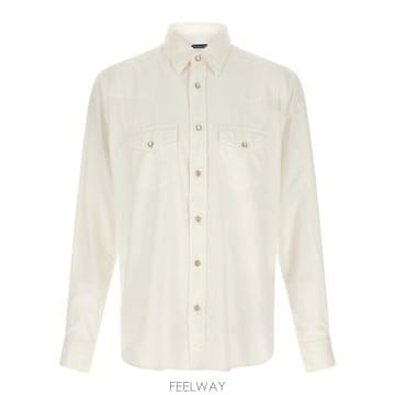 26 FW 톰포드 더블포켓 라이트 웨스턴 트윌 슬림 버튼 셔츠 WAB HDS001FMC296