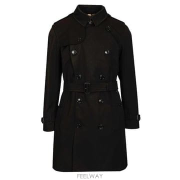 26 FW 버버리 더블 브레스티드 벨트 켄싱턴 트렌치코트 블랙 8117229A1189