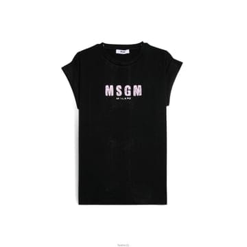 키즈 저지 티셔츠 블랙/핑크 S6MSJGTH070 11088