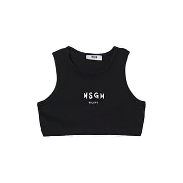 키즈 크롭 저지 탑 블랙 S6MSJGTO011 110