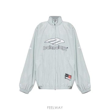 발렌시아가 풋볼 트랙수트 재킷 블랙
