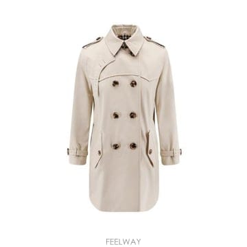 26 FW 버버리 로고 패치 더블 브레스트 코트 C2246 8126267