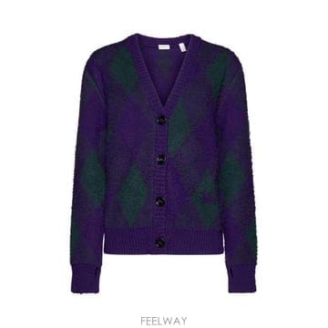 26 FW 버버리 아가일 인타르시아 니트 브이넥 가디건 B7447 8076954