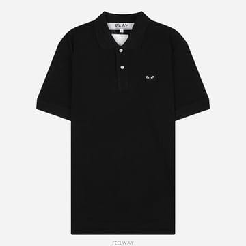 꼼데가르송 6S AX T066 051 1 블랙 하트 폴로 셔츠 블랙