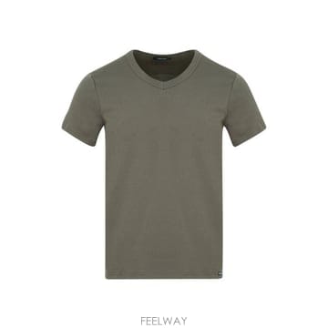 26 FW 톰포드 저지 스트레치 밀리터리 V넥 티셔츠 302 T4M091040