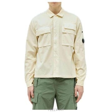 CP컴퍼니 렌즈 디테일 셔츠 화이트