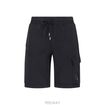 CP컴퍼니 드로스트링 카고 트랙 쇼츠 블랙