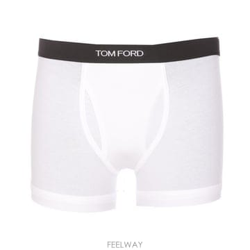 26 FW 톰포드 로고 레귤러 미드라이즈 복서 브리프 화이트 T4LC31410