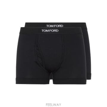 26 FW 톰포드 2팩 다크톤 로고 밴드 스트레치 브리프 002 T4XC31410