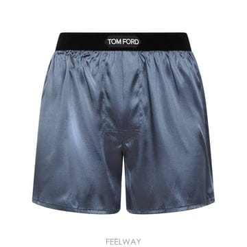 26 FW 톰포드 로고 스트레치 모노크롬 새틴 복서 브리프 010 SKU 190039543
