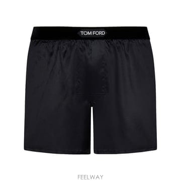26 FW 톰포드 로고 스트레치 새틴 실크 브리프 블랙 002 T4LE41010