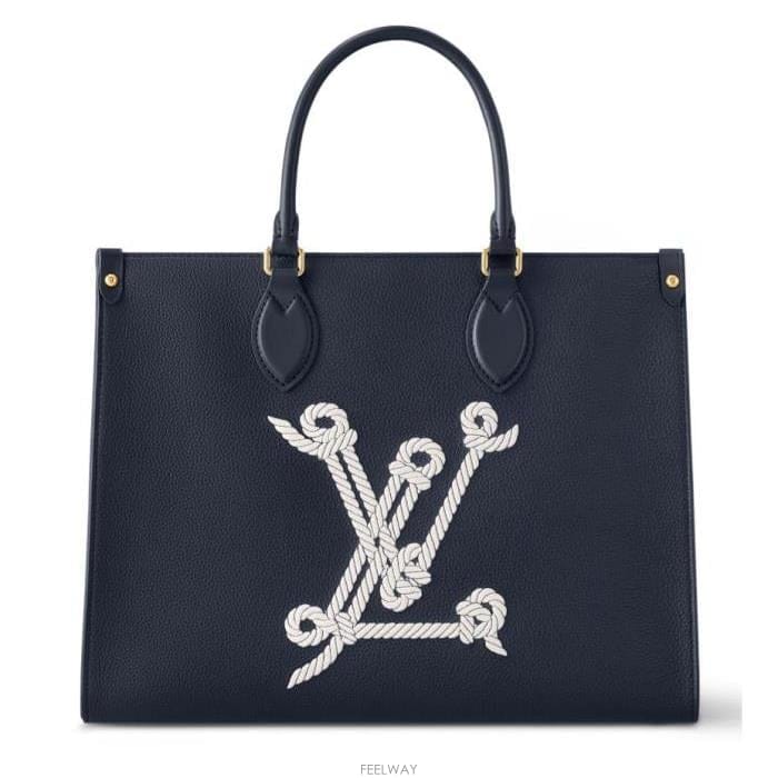 26 FW 루이비통 OnTheGo MM 온더고 카프스킨 마린 인스파이어 트위스트 토트백
