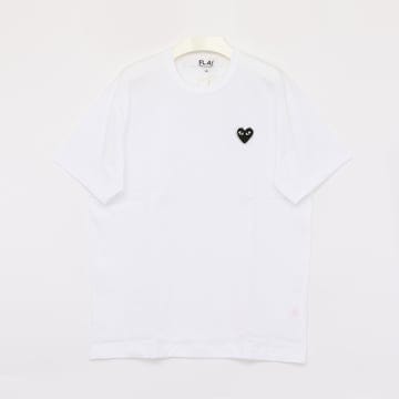 꼼데가르송 블랙 하트 라인스톤 반팔 공용 티셔츠 AX T801 051 1