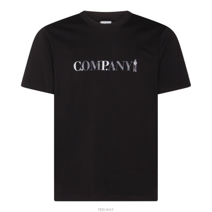 26 FW CP컴퍼니 로고 프린트 크루넥 코튼 퓨어 티셔츠 999 20CMTS085A005100W