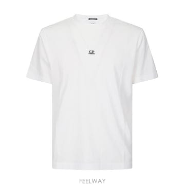 26 FW CP컴퍼니 로고 프린트 크루넥라인 코튼 퓨어 티셔츠 103 20CMTS114A006374G