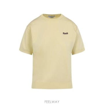 26 FW 프라다 로고 인타르시아 숏슬리브 크루넥 점퍼 F05BN P24B3DSOOO19DA