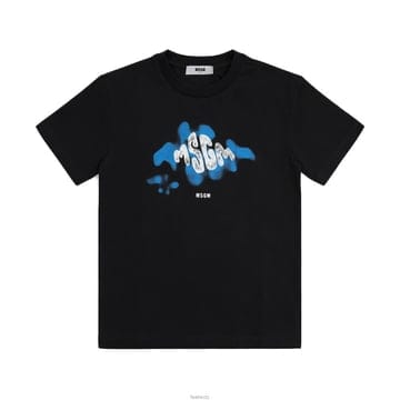 키즈 브러쉬드 티셔츠 블랙 S6MSJBTH195 110