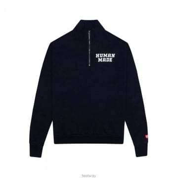 26SS 프린트 하프 집업 맨투맨 네이비 HM30CS010 NAVY