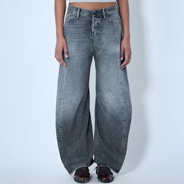 26 FW 디스트레스트 피니쉬 와이드 커브드 데님 진 그레이 A00571 969