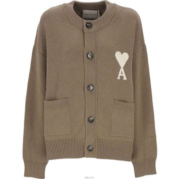 (당일) 26SS 아미 빅 하트 로고 베이지 가디건 UKC381 KN0156 A117