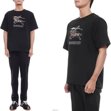 26SS_0407 남성 EKD 자수 반팔티셔츠 8121033_BLACK