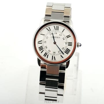 까르띠에 롱드 솔로 쿼츠 스틸 36mm