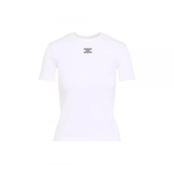 26SS 트리오페 자수 티셔츠 화이트 RX0IX1407 01MA