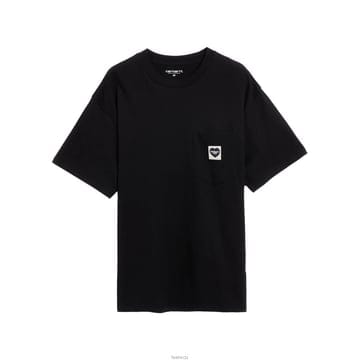 26SS 하트 로고 포켓 티셔츠 블랙 I032128 00EXX