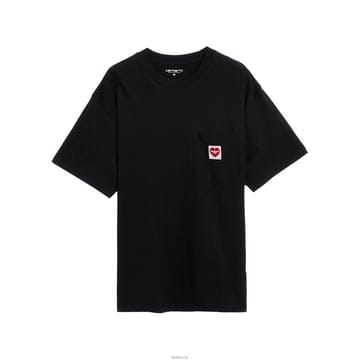 26SS 하트 로고 포켓 티셔츠 블랙 I032128 1V2XX