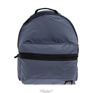 스톤 아일랜드 로고 패치 지퍼 백팩