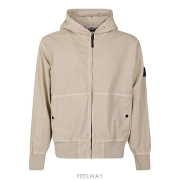 26 FW 스톤 아일랜드 로고 패치 집업 후디 V019A L1S156100068S0184
