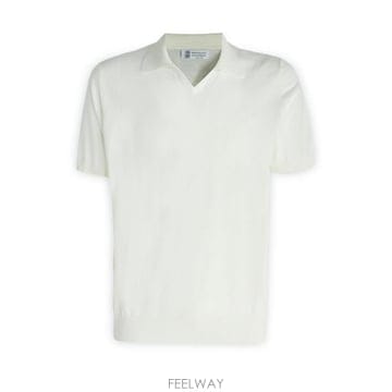 26 FW 브루넬로 쿠치넬리 숏슬리브 파인니트 폴로셔츠 CO312 M29800145