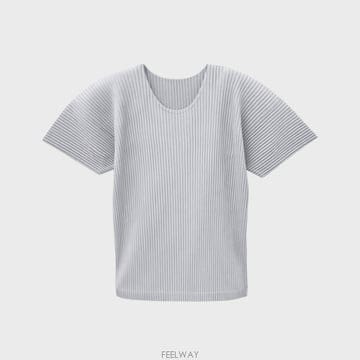 [옴므플리세 이세이미야케] 옴므플리세 베이직 반팔 티셔츠 라이트그레이 남성 티셔츠 HP55-JK520 11