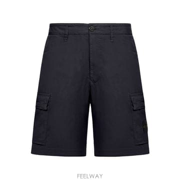 26 FW 스톤 아일랜드 파라카듀트 로고 패치 카고 쇼츠 V0020 L1S15L100020S0003