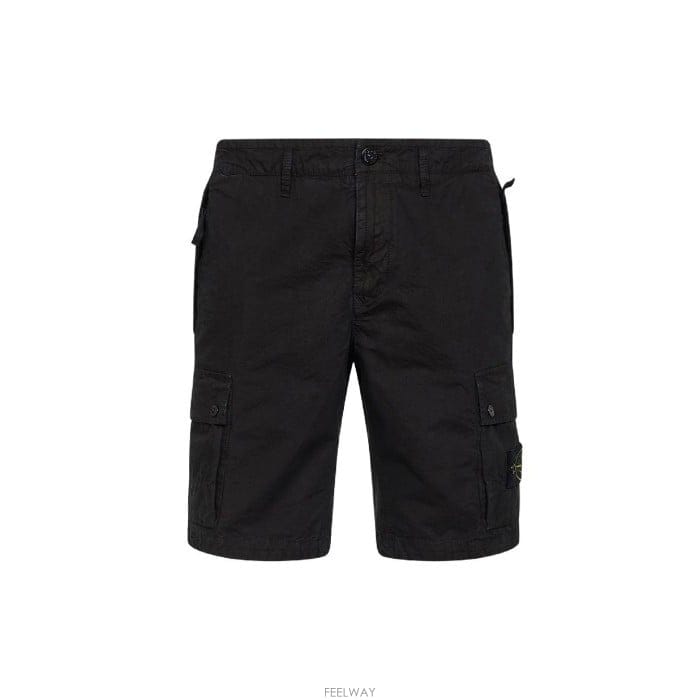 스톤 아일랜드 컴퍼스 패치 카고 쇼츠