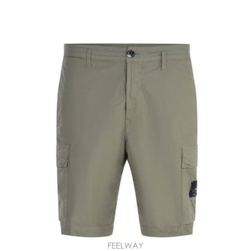 26 FW 스톤 아일랜드 로고 패치 카고 쇼츠 V005G L100020S0003