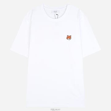 메종키츠네 6S PM00107KJ7026 P100 폭스 헤드 반팔 티셔츠 화이트