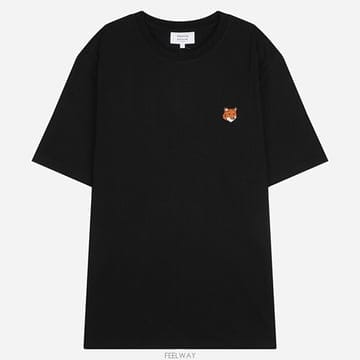 메종키츠네 6S PM00107KJ7026 P199 폭스 헤드 반팔 티셔츠 블랙