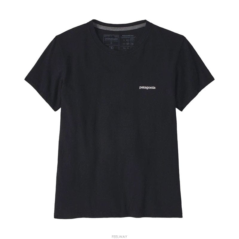 26SS 파타고니아 P-6 로고 리스폰시블 블랙 여성 반팔 티셔츠 37567 BLK