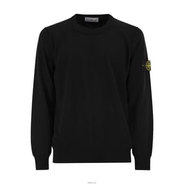 스톤 26SS 와펜 패치 크루넥 코튼 니트 블랙 L1S15 5100053 S00B2 V0029
