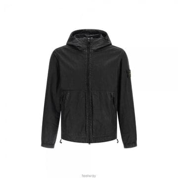스톤 26SS 와펜 패치 오가닉 룩 나일론 파나마 TC 자켓 블랙 L1S15 4100053 S0069 V00