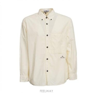 26 FW 스톤 아일랜드 버튼 로고 코튼 셔츠 V0093 L1S151100027S0168