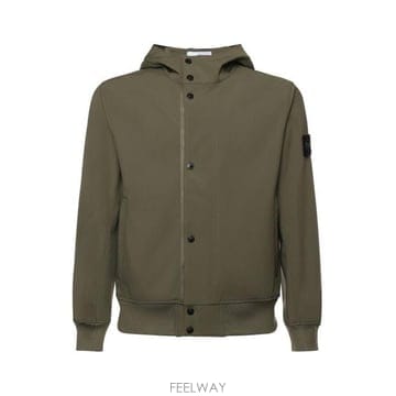 26 FW 스톤 아일랜드 로고 패치 후드 자켓 V005G L1S154100118S0A22