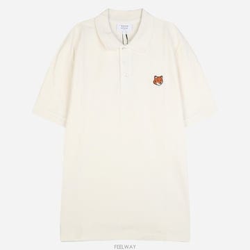 메종키츠네 6S PM00209KP0002 0063 폭스 헤드 남성 PK 셔츠 베이지
