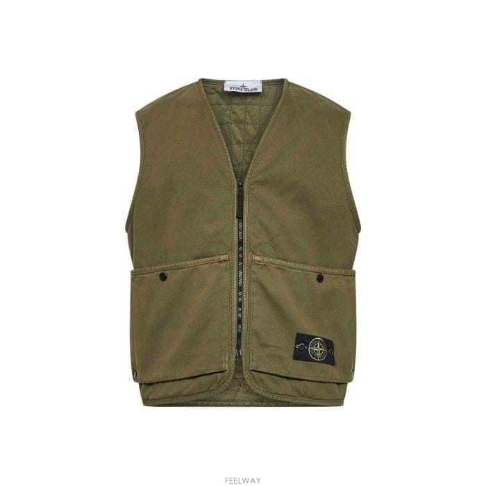26 FW 스톤 아일랜드 오버사이즈 로고 패치 베스트 V015G L1S156100007S0184
