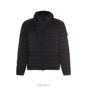 스톤 아일랜드 지퍼 후드 코트