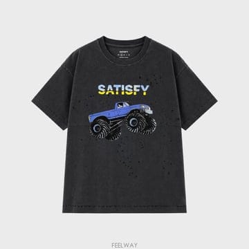 [새티스파이] SATISFY 몬스터트럭 모스테크 반팔티셔츠 에이지드 블랙 남성 티셔츠 11006-00A21
